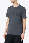 Golden Goose Db Reverse Logo Crewneck T-shirt In Gray