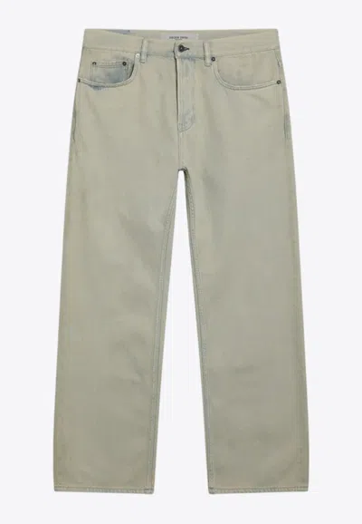 Golden Goose Db Washed Straight-leg Jeans In Blue