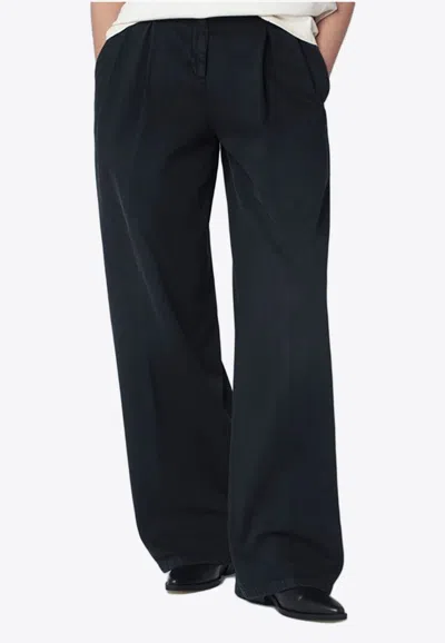 Golden Goose Db Wide-leg Pleated Pants In Black