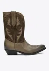 Golden Goose Db Wish Star Suede And Leather Boots In Brown