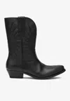 Golden Goose Db Wish Star Vintage Leather Boots In Black