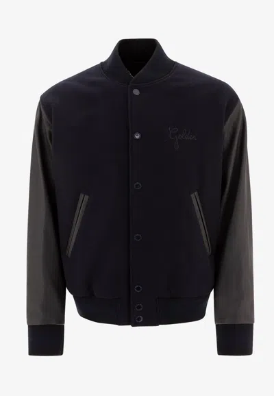 Golden Goose Db Wool And Leather Bomber Jacket