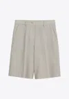 Golden Goose Db Wool-blend Bermuda Shorts In Beige