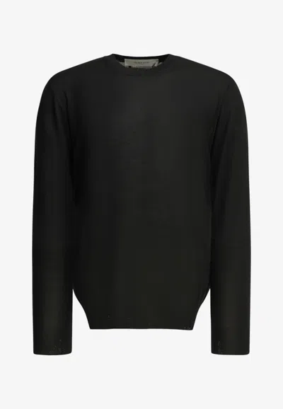 Golden Goose Db Wool Crewneck Sweater In Black