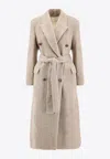 Golden Goose Db Wool Double-breasted Coat In Brown