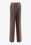 Golden Goose Db Wool Tailored Pants In Brown
