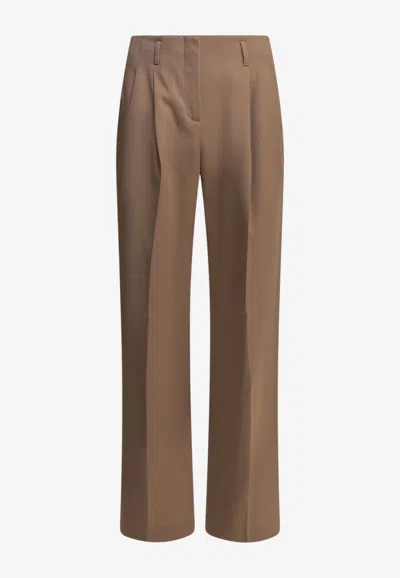 Golden Goose Db Wool Tailored Pants In Brown