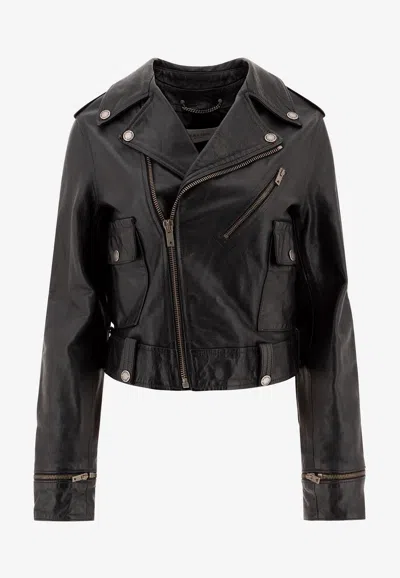 Golden Goose Db Zip-up Leather Jacket