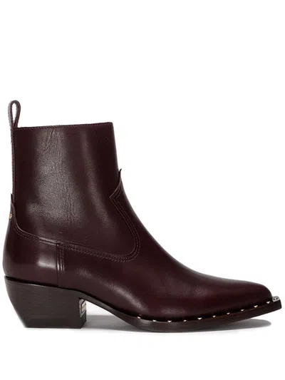 Golden Goose Debbie Ankle Boots In Bordeaux