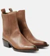 Golden Goose Debbie Pointed Toe Chelsea Boot In Brown