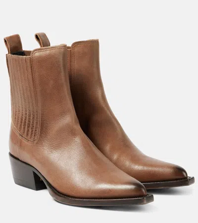 GOLDEN GOOSE DEBBIE BEATLES LEATHER ANKLE BOOTS