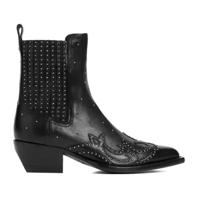 Golden Goose Debbie Beatles Studded Chelsea Boots In Black