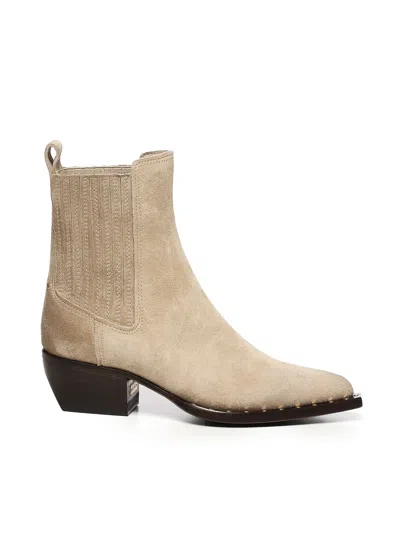 Golden Goose Debbie Sand Suede Ankle Boots