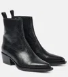 Golden Goose Debbie Texan Ankle Boots In Black Leather In Black