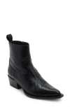 GOLDEN GOOSE DEBBIE SNAKE EMBOSSED POINTED TOE BOOTIE