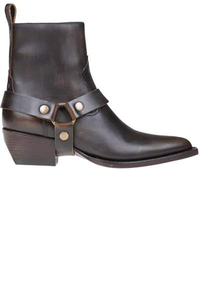 Golden Goose Debbie Texan Boots In Brown