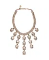 Golden Goose Déco Jewelmates Collection Necklace In Old Gold Color With Baguette-shaped Drop Crystals In Gold