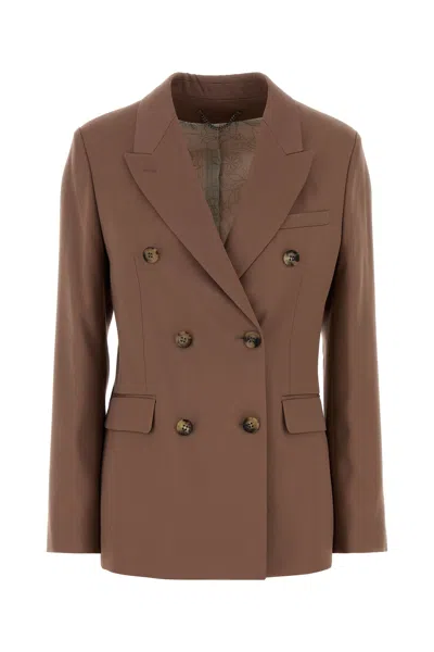 Golden Goose Double Breasted Wool Blazer Tailored Fit In White