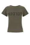 Golden Goose Deluxe Brand Army Green Cotton Doris T Shirt In Gray