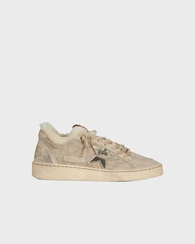Golden Goose Deluxe Brand Ball Star Wool Shearling Suede B In Brown