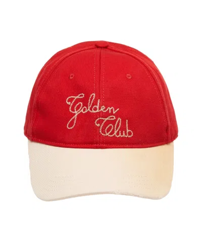 GOLDEN GOOSE GOLDEN GOOSE BASEBALL CAP WITH LOGO EMBROIDERY