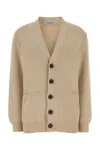Golden Goose Cardigan Danielle In Misto Cotone Stretch Beige  Donna In Brown