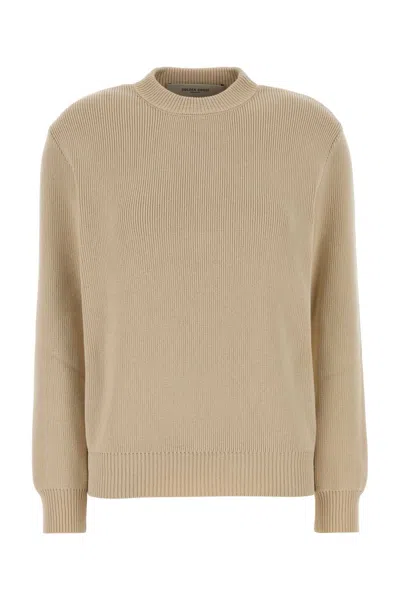 Golden Goose Deluxe Brand Beige Tan Stretch Cotton Blend Dany Sweater For Women In Brown