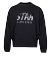 Golden Goose Black Cotton Star Sweatshirt In Black