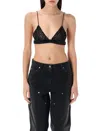 Golden Goose Crystal Braided Beaded Top In Black