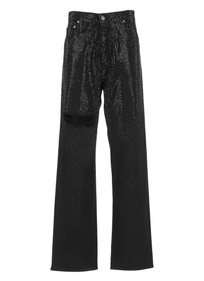 Golden Goose Deluxe Brand Black Jeans With Strass