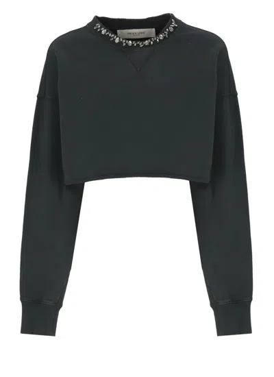 Golden Goose Deluxe Brand Black Nives Medium Crop Sweater