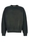 Golden Goose Crew Neck Sweatshirt With A Distressed Effect In Black