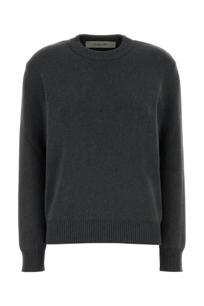 Golden Goose Deluxe Brand Charcoal Stretch Cotton Blend Dany Sweater In Gray