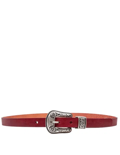 Golden Goose Deluxe Brand Cherry Vintage-effect Washed Leather Belt