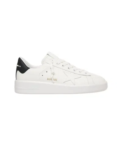 Golden Goose Deluxe Brand Contrasting Heel Sneakers With Logo Embellishments In White
