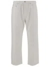 Golden Goose Wide Leg Cotton Denim Jeans In Grey