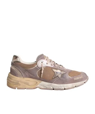 Golden Goose Dad-star Trainers In Lilac Suede And Mesh With Laminated Leather Star And Heels Tab In Multi