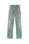 Golden Goose Sand Wash Jeans With A Distressed Effect In Blue