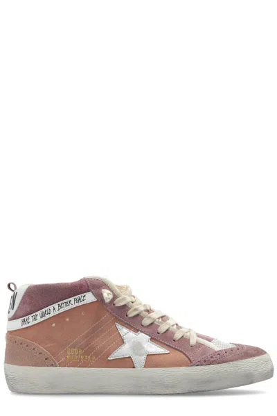 Golden Goose Double Quarter Mid-star Sneakers In Pink