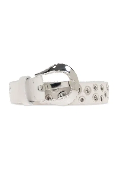 Golden Goose Leather Belt In White