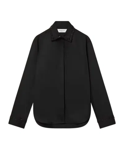 Golden Goose Deluxe Brand Floral Bead-embellished Shirt In Black