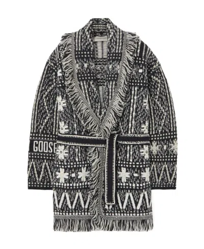 Golden Goose Deluxe Brand Fringed Belted Cardigan In Multi