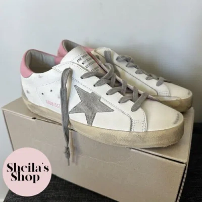 Pre-owned Golden Goose Deluxe Brand Ggdb Light Pink Super-star Sneakers Size 38 In White