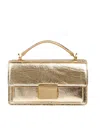 Golden Goose Venezia Small Shiny Wavy Leather Crossbody Bag In Gold