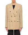 Golden Goose Golden Wool Double Breasted Blazer In Neutrals