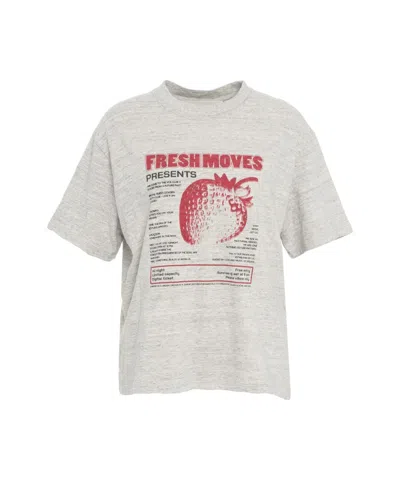 Golden Goose Graphic-print T-shirt In Grey
