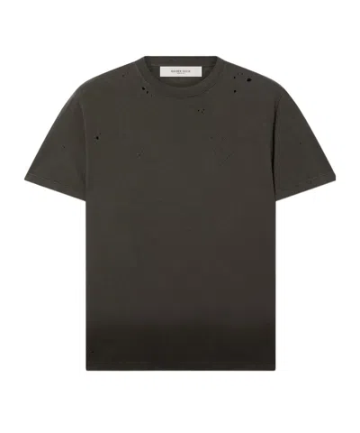 GOLDEN GOOSE GOLDEN GOOSE DELUXE BRAND HEART DISTRESSED T-SHIRT