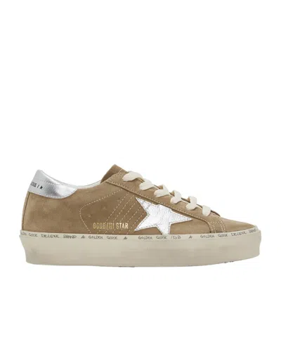 Golden Goose Brown Hi Star Classic Sneakers In Tabacco/silver 55483