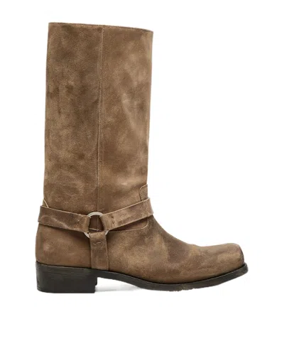 Golden Goose Deluxe Brand High Biker Boots In Brown