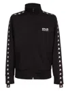 Golden Goose Deluxe Brand High-collar Sweatshirt With Star Detailing And Zipper In Black